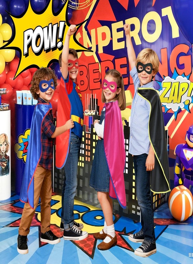 D.Q.Z Superhero Capes and Masks for Kids 16 Set, Boys Super Hero Party Favor Costume, 3 years old Girls Gifts Birthday Toys (Multicolor) - Image 2